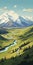 Whistlerian Landscape: Majestic River Flowing Through Mountains