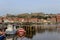 Whitby fishing port and ruined abbey.