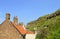 Whitby houses built on the cliff