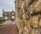 Whitby, old stone houses outside of the town - a close-up of a wall.