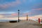 Whitby pier at sunset