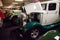 White 1935 Chevrolet Huckster Truck displayed at the Muscle Car City museum