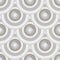 White 3d circles seamless pattern. Vector ornamental light background. Surface repeat Deco backdrop. Tiled round 3d mandalas.