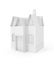 White 3D icon house. 3D render.