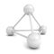 White 3d molecular structure model