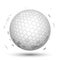 White 3D Sphere with Mapped Black and White Honeycomb