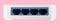 White 8 Port Plastic Ethernet Switch on pink background