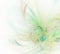 White abstract background with green feather texture, fractal pa