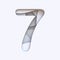 White abstract layers font Number 7 SEVEN 3D