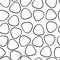 White abstract triangular pieces with soft edges, random manner repeating pattern