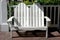 White adirondack bench