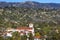 White Adobe Methodist Church Houses Mountain Santa Barbara alifornia