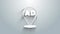 White Advertising icon isolated on grey background. Concept of marketing and promotion process. Responsive ads. Social