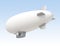 White airship with copy space
