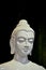 White alabaster buddha head