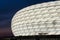 White Allianz Arena at night