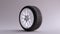 White Alloy Rim Wheel with a Complex Multi Spoke Design with Racing Tyre