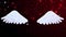 White Angle Wings On Red Glitters Background 4K Animations. White Wings 3D Renderings . Isolated Fantasy Realistic White Angel