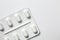 White Angled Blister Pack Pills Pharmaceutical Medicine Background White