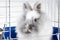 White angora bunny