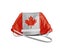 White anti pollution mask for protection from corona virusCOVIT-19 with Canada flag