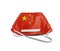 White anti pollution mask for protection from corona virusCOVIT-19 with China flag
