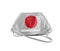 White anti pollution mask for protection from corona virusCOVIT-19 with Japan flag