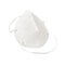 White anti-virus mask in white background