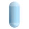 White antibiotic dose icon, cartoon style