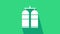 White Aqualung icon isolated on green background. Oxygen tank for diver. Diving equipment. Extreme sport. Diving