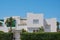 White Arab house with a square balcony in Tunisia