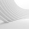 White Architecture Circular Background. Abstract Tunnel Design.