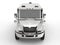 White armored transport van - front view shot