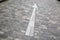 White Arrow Sign, Cobbled Stone Street, St Andrews, Fife, Scotland