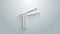White Asian noodles and chopsticks icon isolated on grey background. Street fast food menu. Korean, Japanese, Chinese