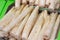 White asparagus for sale at a street market