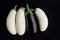 White aubergine black eggplant. concept Racism