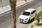 White Audi q7 quattro on sunny street, Torrevieja, Valencia, Spain