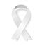 White awareness ribbon