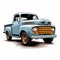 White Background Classic Truck Timeless Style