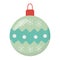 White background with green ball dots merry christmas