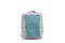 White background isolated backpack, grey and blue. Casual bag