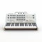 White Background Moog Synthesizer 3d Model