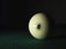 White ball number 8 from russian billiard pyramid in the dark
