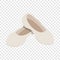 White ballet shoes isometric icon