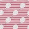 White balloons with blue dashes silhouettes seamless pattern. Stripped background with pink pale lines