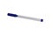 White ballpoint pen with blue cap isolated