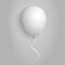 White baloon  on a white background. Realistic image.