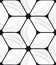 White banana shapes and black hexagon net seamless pattern
