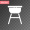 White Barbecue grill icon isolated on transparent background. BBQ grill party. Vector Illustration.